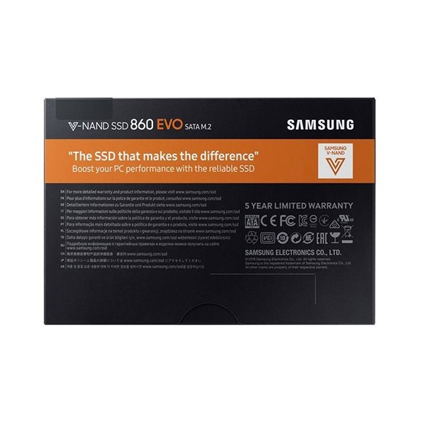 SSD سامسونگ مدل 860 Evo m.2 اینترنال ظرفیت 500 گیگابایت