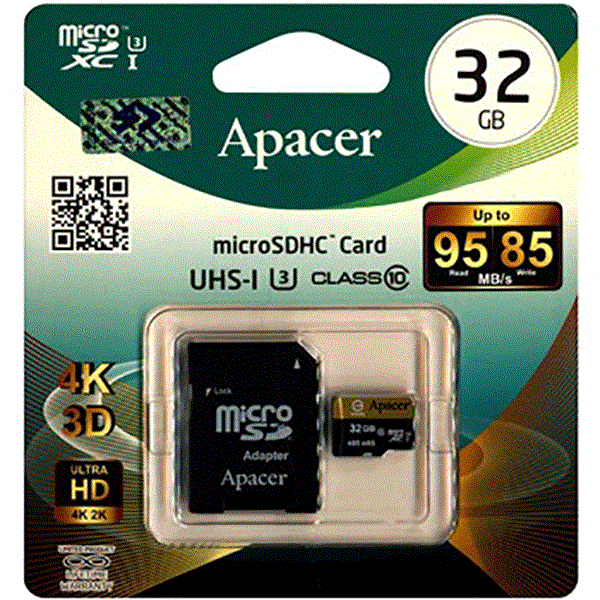 UHS-I U3 Class 10 95MBps microSDHC همراه آداپتور ظرفیت 32 گیگابایت