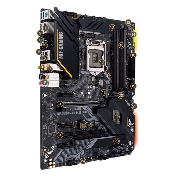 مادربرد ایسوس مدل TUF GAMING Z490-PLUS (WI-FI) LGA 1200