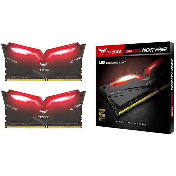 رم تیم‌گروپ مدل T-Force Night Hawk DDR4 3200MHz CL16 Dual Channel - 32GB