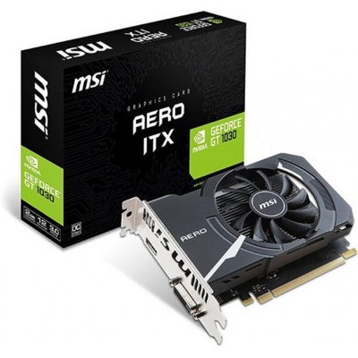 کارت گرافیک ام اس آی مدل GT 1030 AERO ITX 2GB OC GDDR5