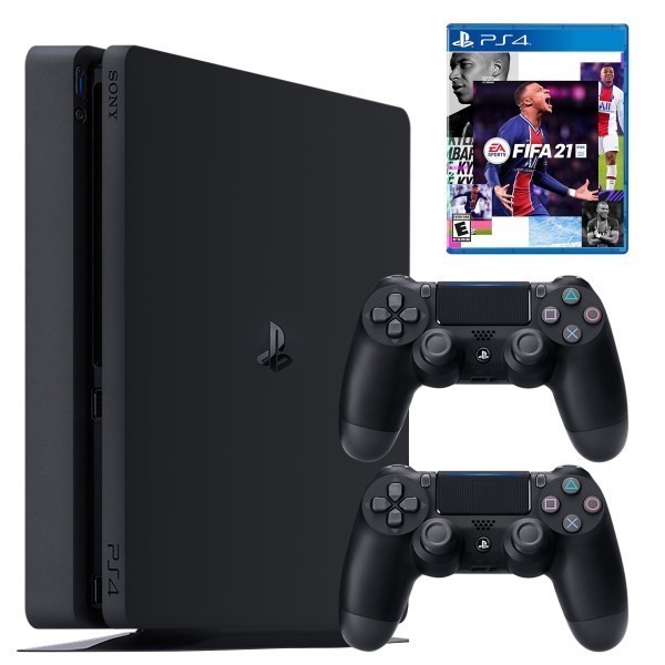 مجموعه کنسول بازی سونی مدل PlayStation 4 Slim ریجن ۳  CUH ظرفیت ۱ ترابایت به همراه بازی فیفا۲۱