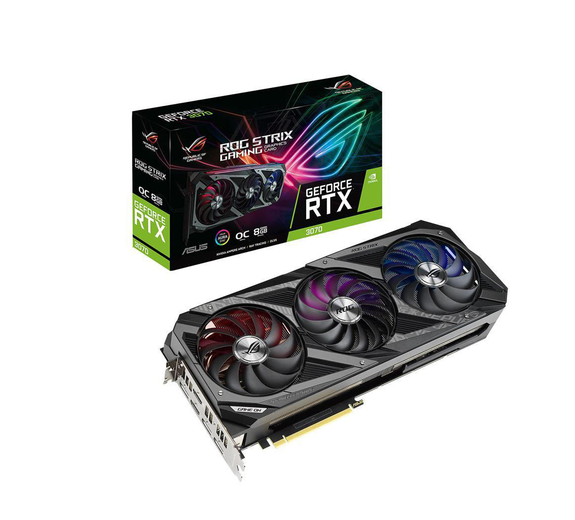 کارت گرافیک ایسوس مدل ROG-STRIX-RTX3070-O8G-GAMING