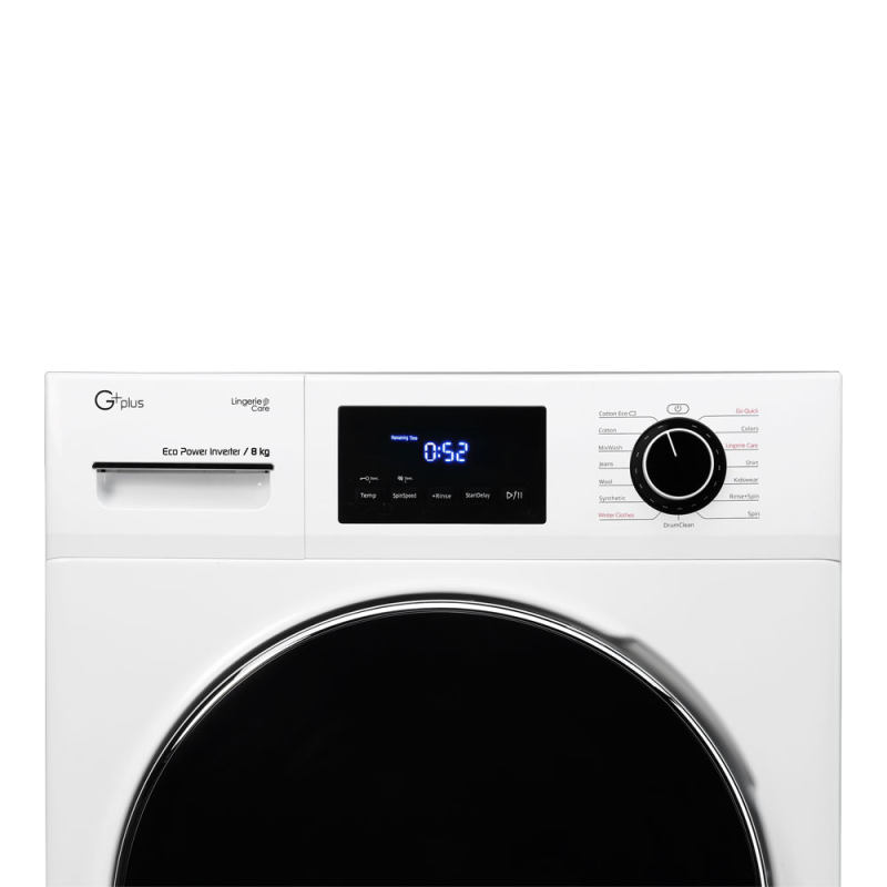 ماشین لباسشویی جی پلاس مدل GWM-K8340W ظرفیت 8 کیلوگرم