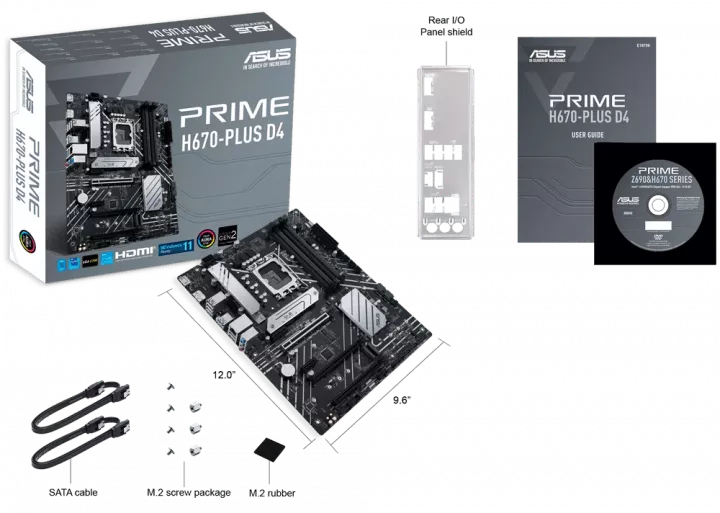 مادربرد Asus مدل PRIME H670-PLUS D4